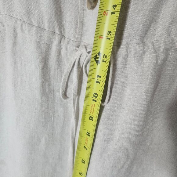 SHONA JOY Sz 10 Aluaro Safari Drawstring Jumpsuit Linen $340 Pilazzo Wide Leg - Picture 13 of 13